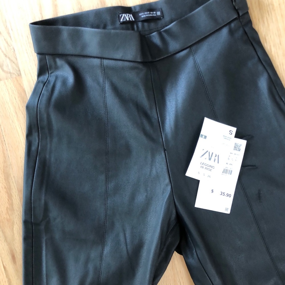 Faux Leather Leggings -NEVER WORN - Picture 2 of 4